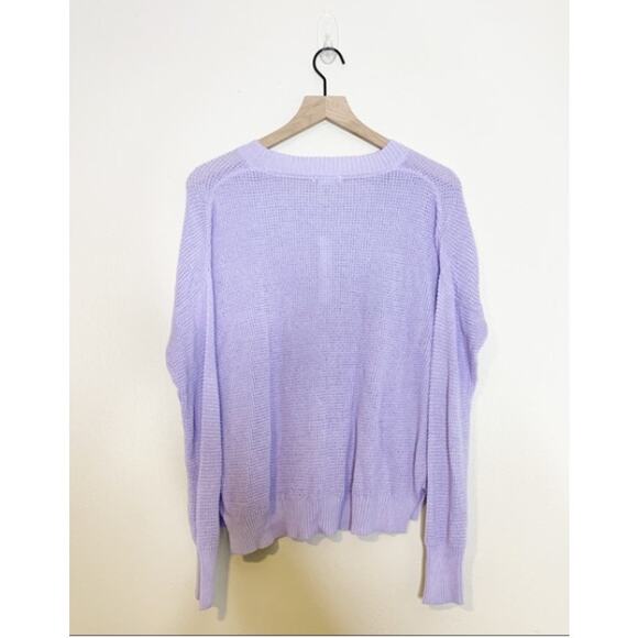 NWT Sweet Romeo Lavender Seed Stitch Long Sleeve Pullover Sweater Medium - Picture 3 of 4